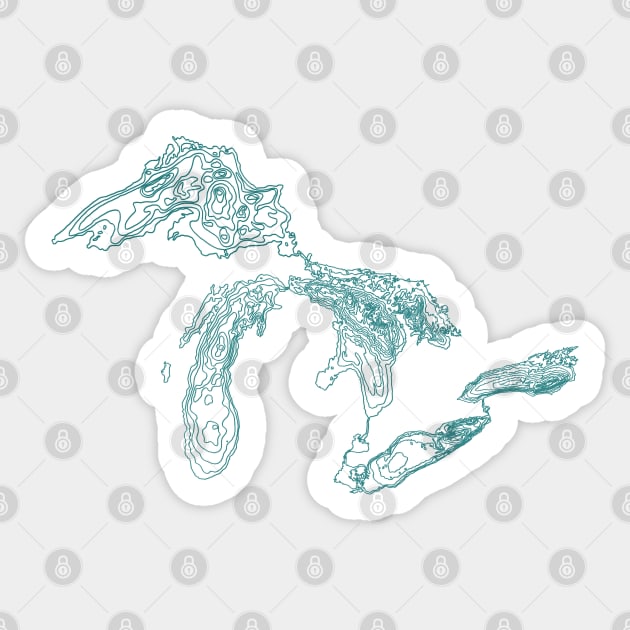 Great Lakes Sticker by simplistictees